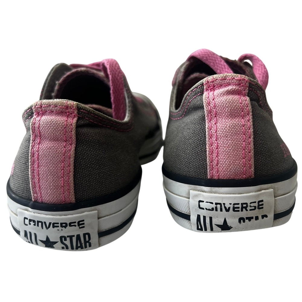 Converse Chuck Taylor All‎ Star Low Top Sneakers Gray Pink Laces Womens Size 7 - Picture 3 of 6